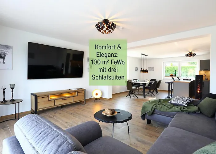 Ferienhaus Hoeckelheim - Savanna Lodge - Barrierefrei - 3 Schlafzimmer-Bis 6 Gaeste - Nahe Goettingen - 100 Qm - Babies Reisen Gratis - Terrasse, Garten & Grill - Vollausgestattete Kueche Mit Spuelmaschine - Klimaanlage, Fussbodenheizung & Raffstores 诺特海姆照片
